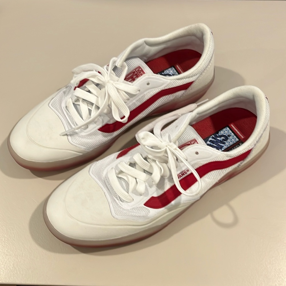 Men’s Vans A.V.E. Red and White sneakers